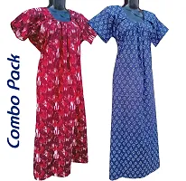 Tanvi Women's Cotton Nighty For women Combo Pack (Pack of 2)-thumb1