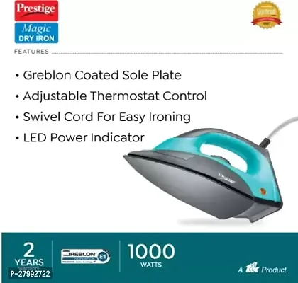Prestige PDI - 07 1000 W Dry Iron  (Green)-thumb4