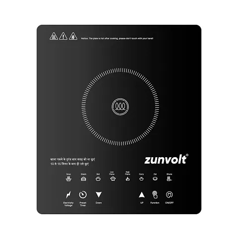 ZunVolt Feather Touch 2000 watt Induction Cooktop (Black)