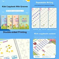 Sank Magic Practice Copybook, (4 BOOK + 10 REFILL+ 2 Pen +2 Grip) Number Tracing Book for Preschoolers with Pen, Magic Calligraphy Copybook Set Practical Reusable Writing Tool Simple Hand Lettering-thumb2