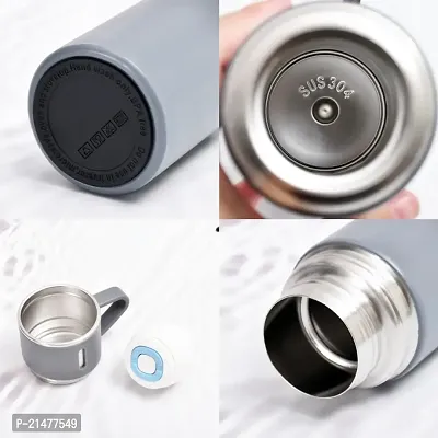 Thermosteel Bottle, 520 ml, Grey | 24 Hours Hot and Cold | Easy to Carry | Rust Proof | Leak Proof | Tea | Coffee | Office| Gym | Home | Kitchen | Hiking | Trekking | Travel Bottle-thumb2