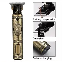 Professional Battery Powered Rechargeable Cordless Beard Hair Trimmer Kit with Guide Combs Brush USB Cord for Men, Family or Pets, Multicolor-thumb1