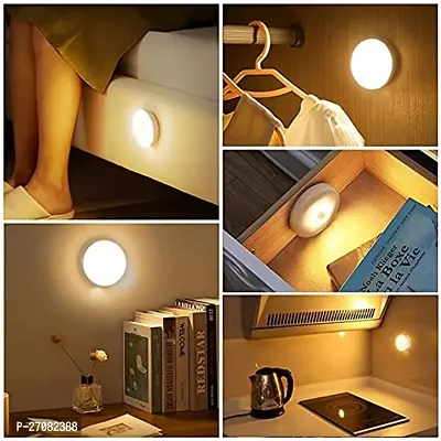 Light for Home with USB Charging (White Pack of 1) Wireless Self Adhesive Night Light Motion Activated Light Rechargeable Body Sensor Light for Wardrobe, Bedroom, Stairs-thumb4