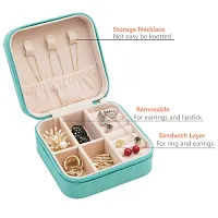 Mini Jewelry Travel Case,Small Travel Jewelry Organizer, Portable Jewelry Box Travel Mini Storage Organizer Portable Display Storage Box For Rings Earrings Necklaces Gifts (Pink)-thumb1