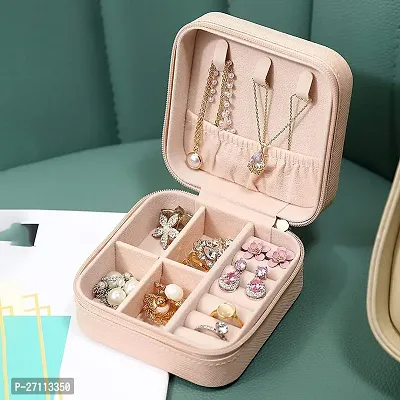 Mini Jewelry Travel Case Small Travel Jewelry Organizer Portable Jewelry Box Travel Mini Storage Organizer Portable Display Storage Box For Rings Earrings Necklaces Gifts