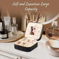 Leather Mini Jewelry Travel Case,Small Travel Jewelry Organizer, Portable Jewelry Box Travel Mini Storage Organizer Portable Display Storage Box For Rings Earrings Necklaces Giftsnbsp;-thumb1