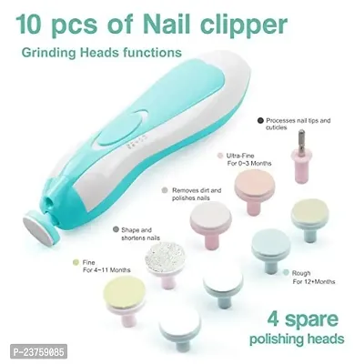 Baby Nail Trimmer File Electric Safe Nail Clippers With Light For Newborn Or Toddler Toes And Fingernails