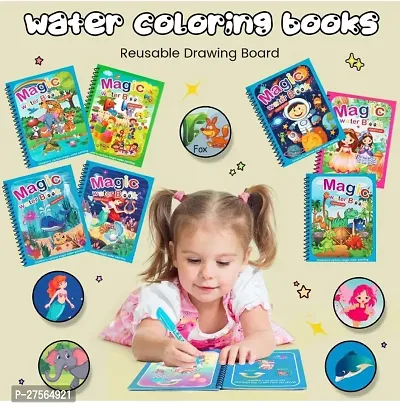 Magic Water Book for Kids, Magic Brush Pen Sketch Book, Drawing Books Toys for Kids, Return Gifts for Party for Kids Toys for 2-5 Years (Random 1Pc Pack)-thumb2