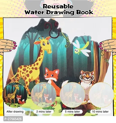 Reusable Magic Book for Kids - Quick Dry - Coloring Drawing Book - Magic Water Book Painting for Kids with Water Pen-thumb2