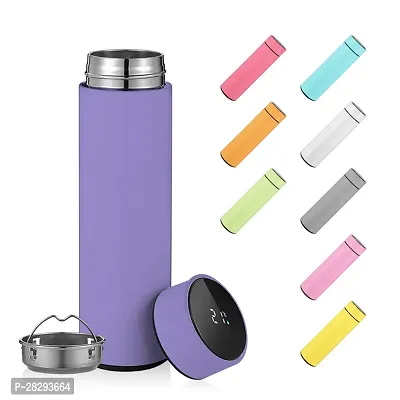 Hot Cold Flask Bottle Temperature Display Indicator Insulated Stainless Steel Smart Thermos 500Ml - Assorted Color-thumb0