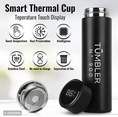 Hot Cold Flask Bottle Temperature Display Indicator Insulated Stainless Steel Smart Thermos 500Ml - Assorted Color-thumb4