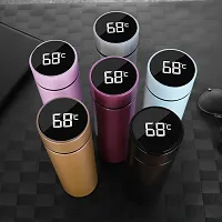 Hot Cold Flask Bottle Temperature Display Indicator Insulated Stainless Steel Smart Thermos 500Ml - Assorted Color-thumb2