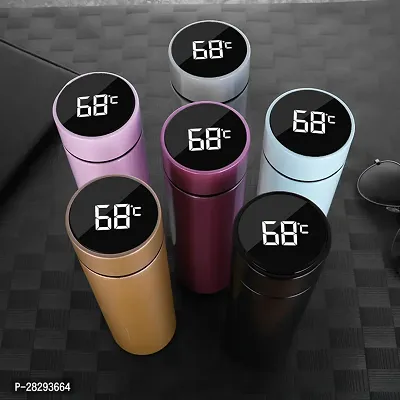 Hot Cold Flask Bottle Temperature Display Indicator Insulated Stainless Steel Smart Thermos 500Ml - Assorted Color-thumb3