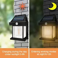 Solar Wall Lights Outdoor Motion Sensor Lamps (Pack of 1, Warm Yellow)-thumb2