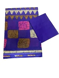 Women's Pure Cotton Self Design Saree With Blouse Piece-thumb2