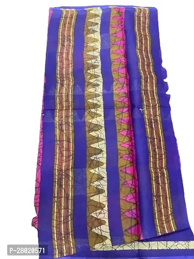 Women's Pure Cotton Self Design Saree With Blouse Piece-thumb5