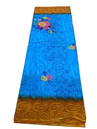 Women's Pure Cotton Self Design Saree with Blouse Piece/5.5 Meter Cotton Saree-thumb2