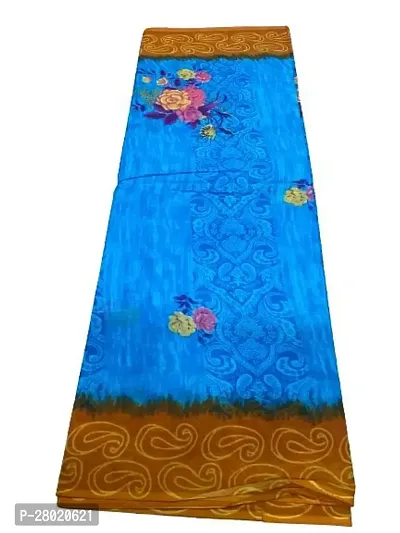 Women's Pure Cotton Self Design Saree with Blouse Piece/5.5 Meter Cotton Saree-thumb3