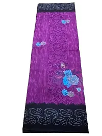 Women's Pure Cotton Self Design Saree With Blouse Piece-thumb1