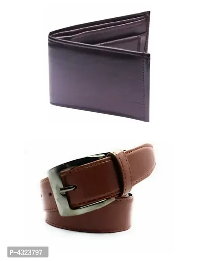 ESBEDA Black Color Genuine Leather Wallet & Belt Gift Set For Women