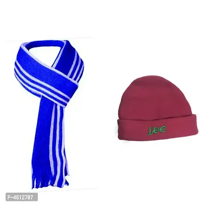 Combo of Unisex Caps And Winter scarf-thumb0