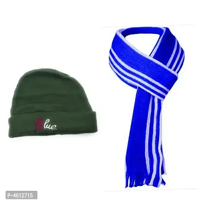 Combo of Unisex Caps And Winter scarf-thumb0