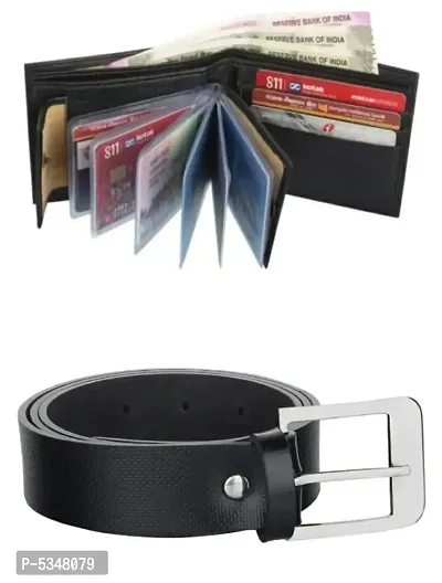 Combo Of One Belt & One Wallet-thumb0