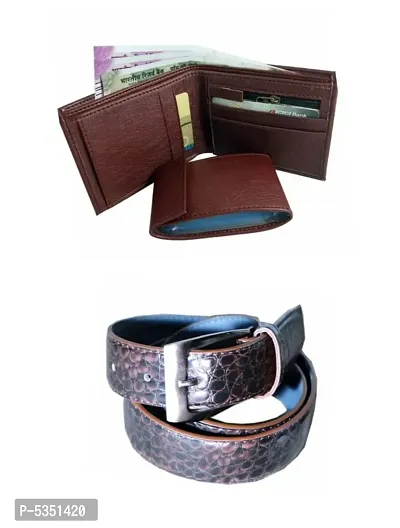 Combo Of One Belt & One Wallet-thumb0