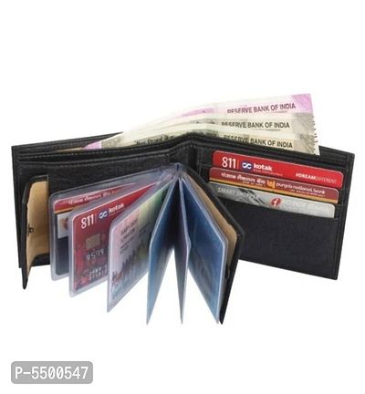 Men Stylish Leatherette Two Fold Wallet