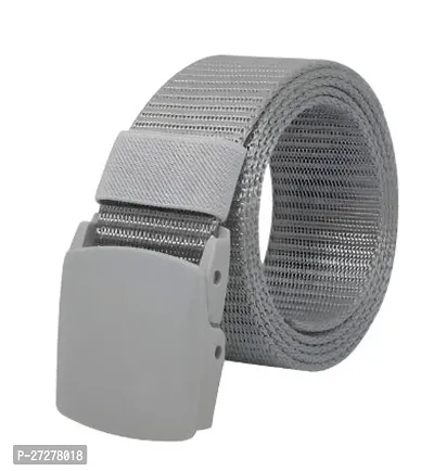 Elegant Grey Leather Solid Belt For Men-thumb0