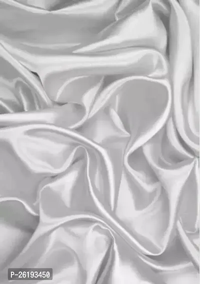 Elegant Satin Silk Solid Unstitched Fabric For Women- 4 Meters-thumb0