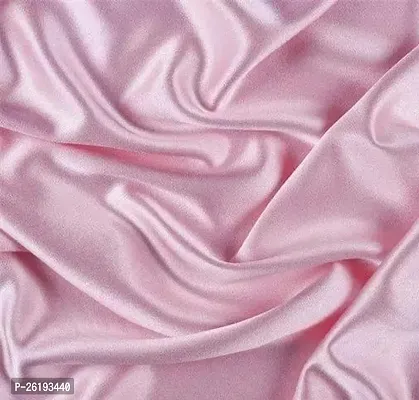 Elegant Satin Silk Solid Unstitched Fabric For Women- 4 Meters-thumb0