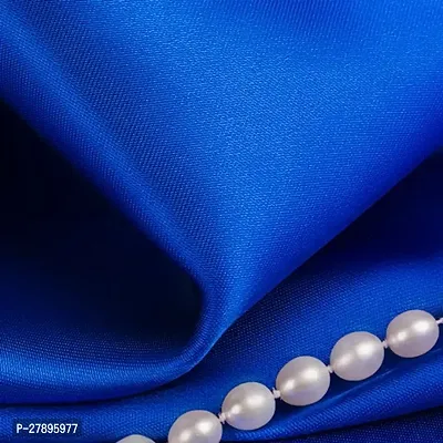 Elegant Blue 4 Mtr Satin Imported Kurta Fabric-thumb0