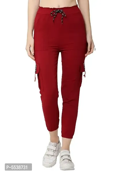 Trendy Solid Elegant pocket Trousers for girls-thumb0