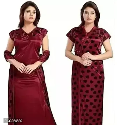 Stylish Satin Night Wear for Women Combo-thumb0