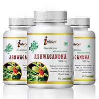 Ashwagandha Herbal Capsules For Help To Reduce Anxiety And Stress 100% Ayurvedic Pack Of 3-thumb1