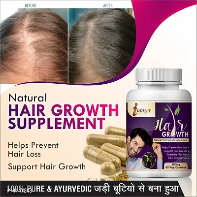 Hair Growth Herbal Capsules For Remove Hair Split Ends 100% Ayurvedic Pack Of 1-thumb0