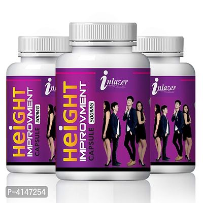 Height Improvement Herbal Capsules For Increases Vitality 100% Ayurvedic Pack Of 3-thumb2