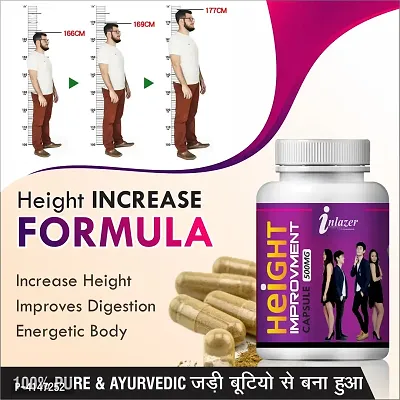 Height Improvement Herbal Capsules For Increases Vitality 100% Ayurvedic Pack Of 1-thumb0