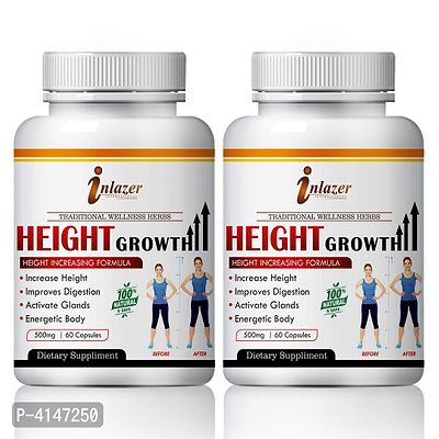 Height Growth Herbal Capsules For Growing Maximum Height 100% Ayurvedic Pack Of 2-thumb0