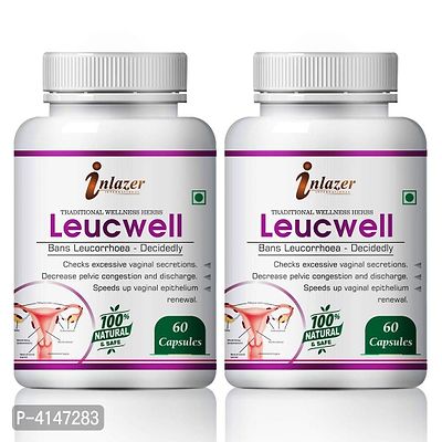 Leucewell Herbal Capsules For Help In Reduce Leucorrhoea 100% Ayurvedic Pack Of 2-thumb2