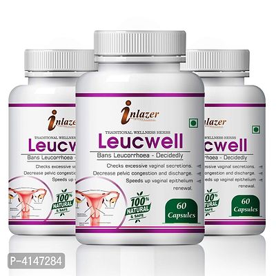 Leucewell Herbal Capsules For Help In Reduce Leucorrhoea 100% Ayurvedic Pack Of 3-thumb2