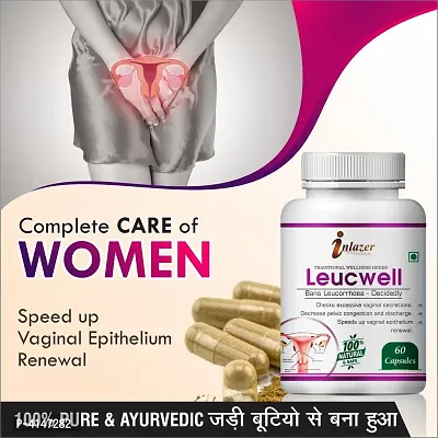 Leucewell Herbal Capsules For Help In Reduce Leucorrhoea 100% Ayurvedic Pack Of 1-thumb0