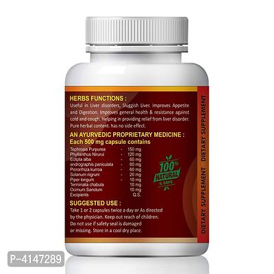 Liver Care Herbal Capsules For Care Of Liver Diseases 100% Ayurvedic Pack Of 2-thumb3