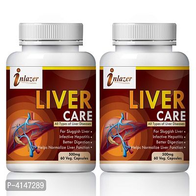 Liver Care Herbal Capsules For Care Of Liver Diseases 100% Ayurvedic Pack Of 2-thumb2