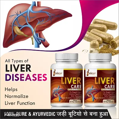 Liver Care Herbal Capsules For Care Of Liver Diseases 100% Ayurvedic Pack Of 2-thumb0