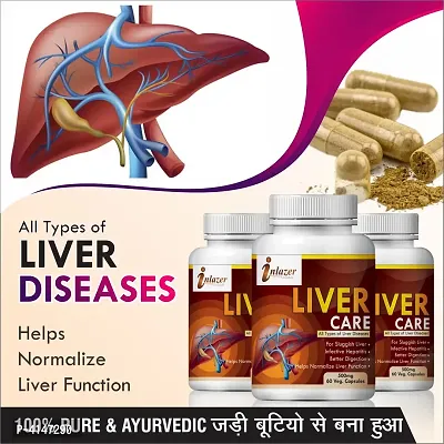Liver Care Herbal Capsules For Care Of Liver Diseases 100% Ayurvedic Pack Of 3-thumb0