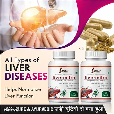 Livermitra Herbal Capsules For Improving Liver System 100% Ayurvedic Pack Of 2-thumb0