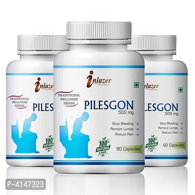 Pilesgon Herbal Capsules For Over Come Haemorrhoid 100% Ayurvedic Pack Of 3-thumb2
