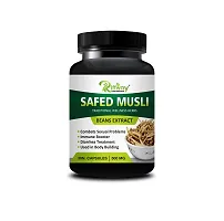 Safed Musli Extract Ayurvedic Capsules For Vigor and Vitality, Boost Energy or Stamina, Improve Testosterone Level, Sexual Wellness and Physical Fitness, Increase Sexual Performance For Men and Women - 30 Capsules100% Organic And Herbal-thumb1